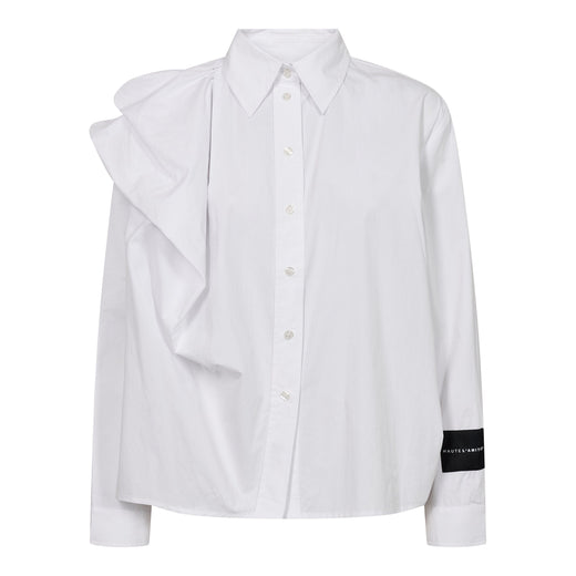 Haute L'Amitié - Cosmopolitan Drape Shirt Hl10904 - White Skjorter 