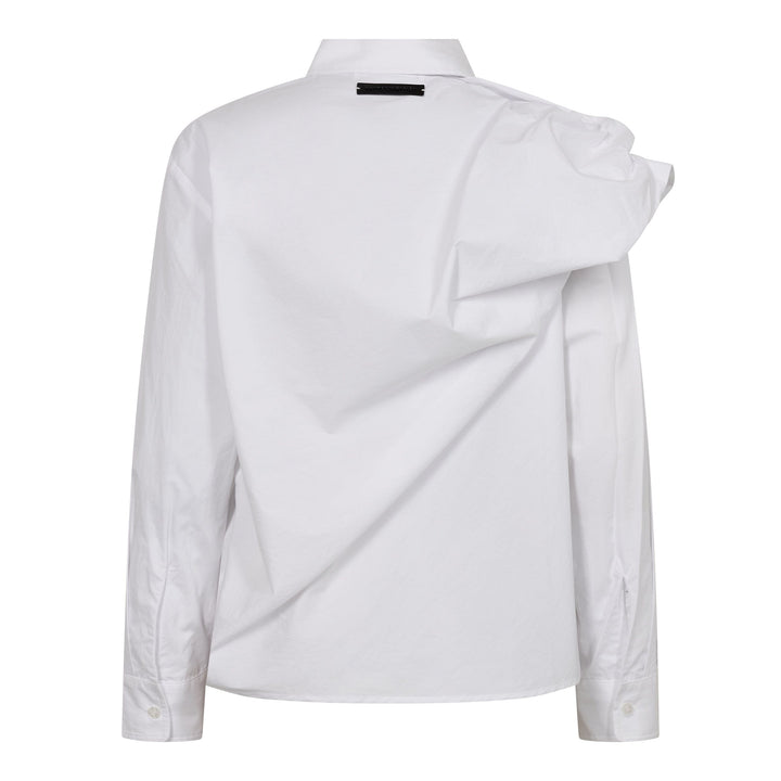 Haute L'Amitié - Cosmopolitan Drape Shirt Hl10904 - White Skjorter 