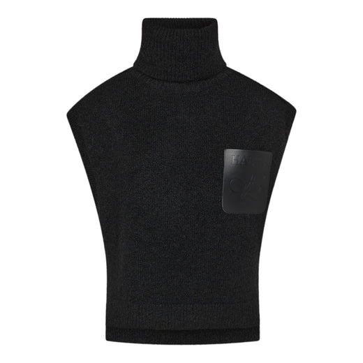 Haute L'Amitié - Darcia Pocket Knit Vest Hl10978 - Black Strikbluser 
