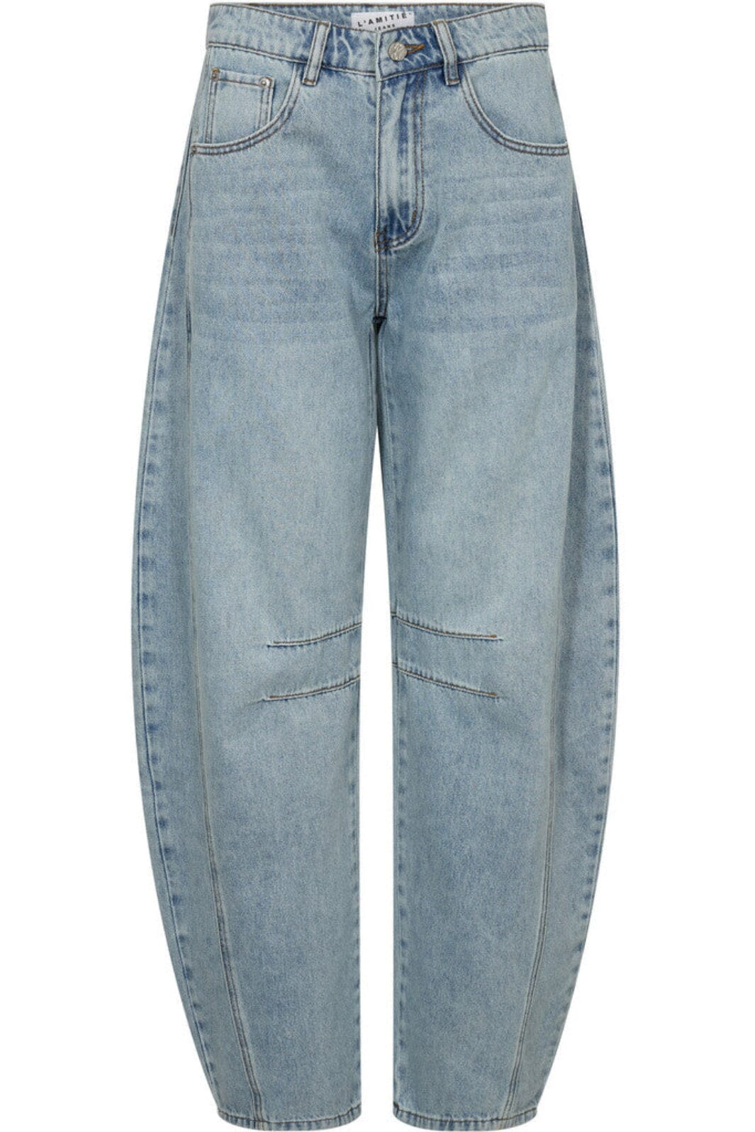 Haute L'Amitié - Drew Barrel Panel Jeans HL10624 - Bleached Denim Jeans 