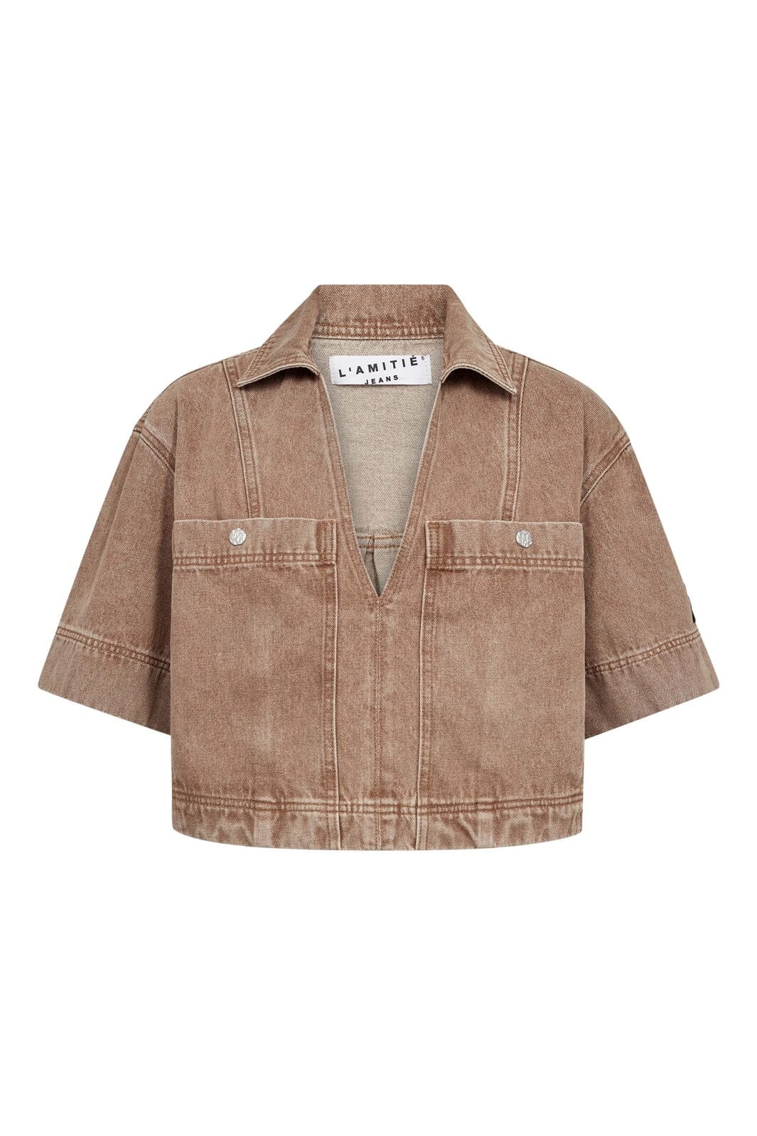 Haute L'Amitié - Drew Denim Top HL10575 - Camel
