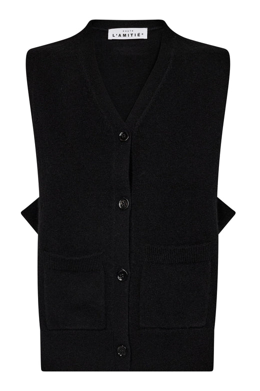 Haute L'Amitié - Duke Cut Vest Hl10972 - Black Strikbluser 