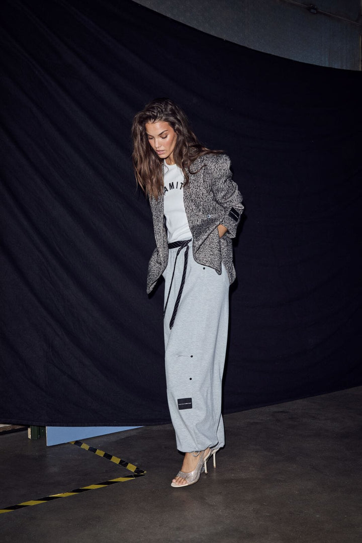 Haute L'Amitié - Glimpse Pocket Blazer Hl10900 - Silver Glimpse Blazere 