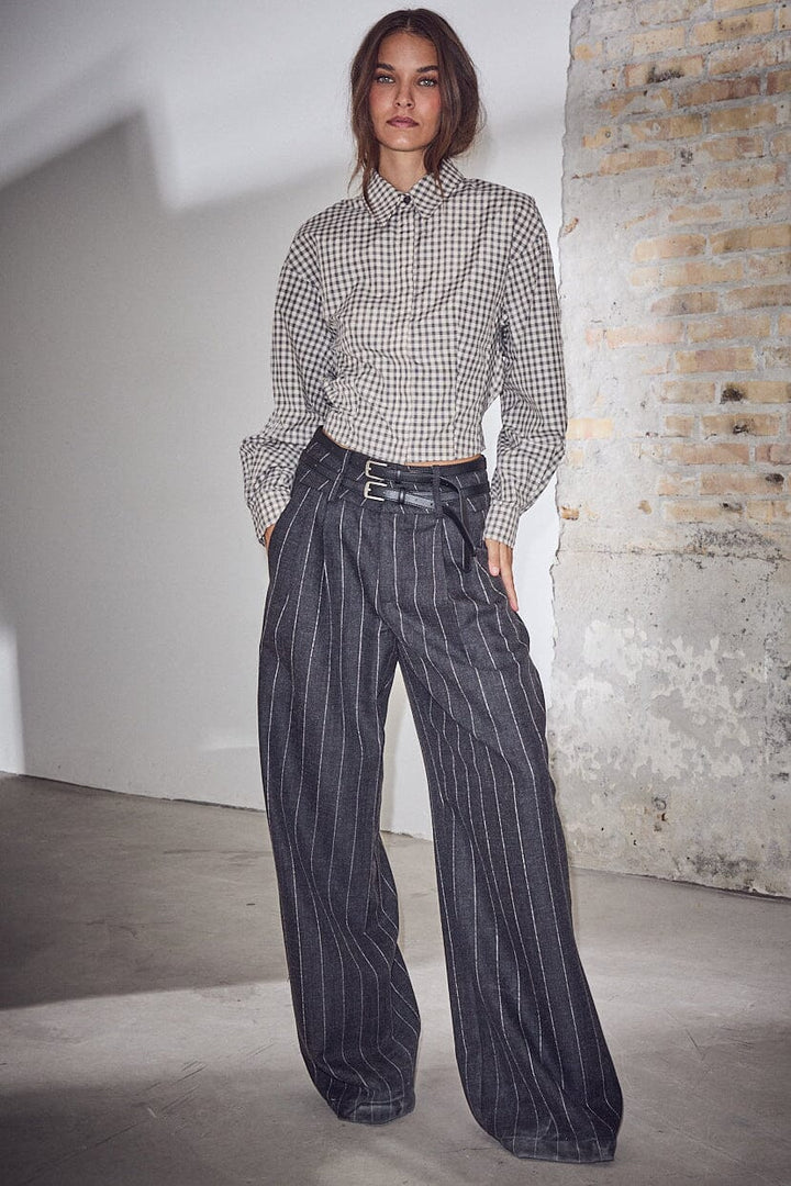 Haute L'Amitié - Ivanna Belt Pant HL10831 - Dark Grey Bukser 