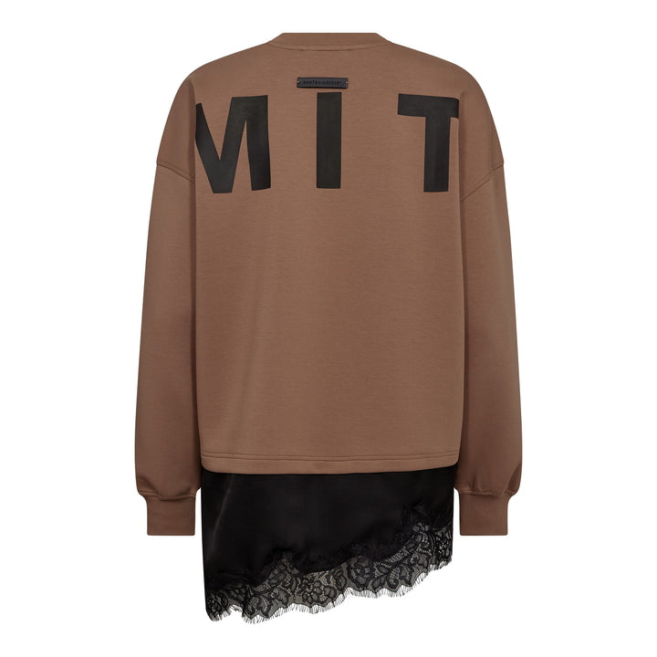 Haute L'Amitié - Maxi Split Lingerie Sweat HL10790 - Walnut Sweatshirts 