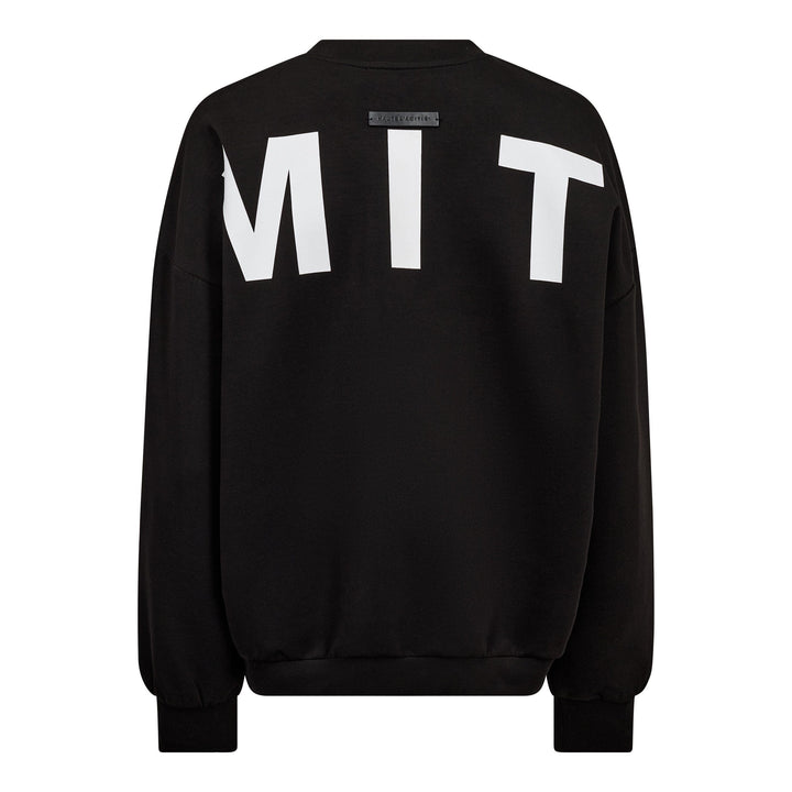 Haute L'Amitié - Maxi Split Logo Sweat HL10413 - Black/ White Print Sweatshirts 
