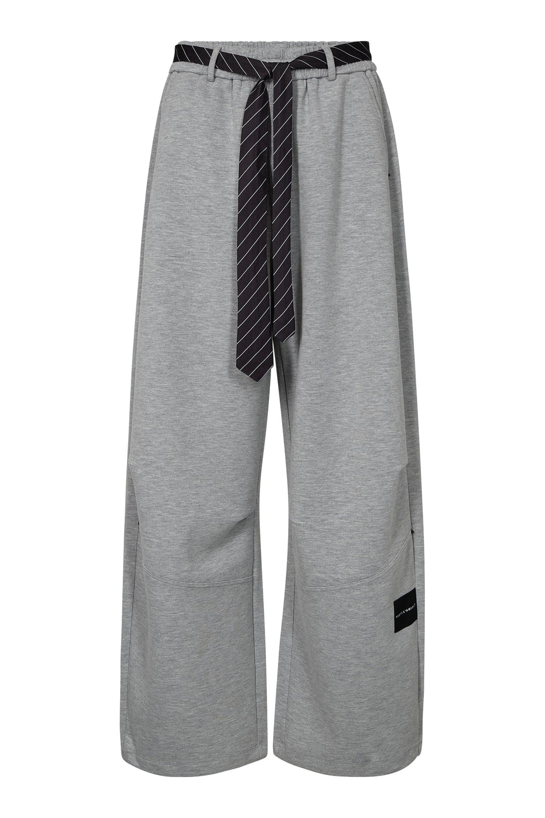 Haute L'Amitié - Maxi Split Tie Pant Hl10923 - Grey Melangé Sweatpants 