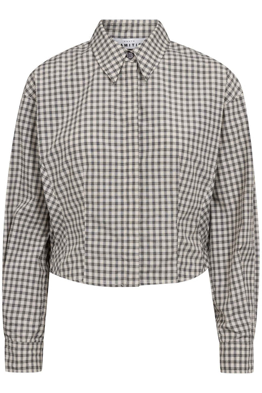 Haute L'Amitié - Mimosa Check Smock Shirt HL10815 - Grey Check Skjorter 