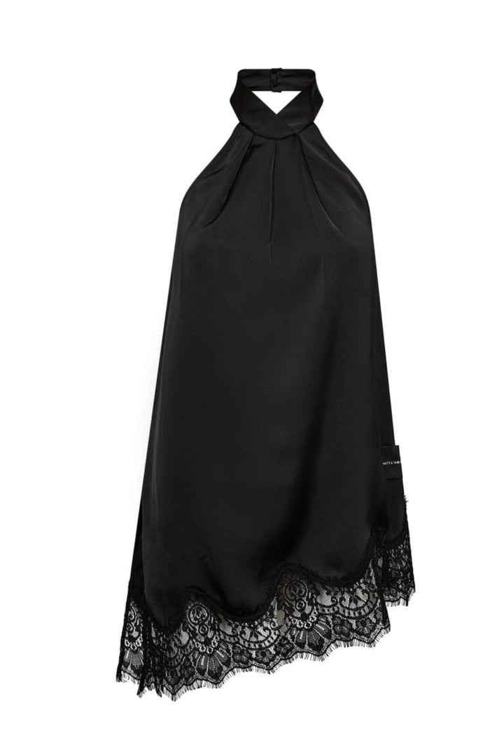 Haute L'Amitié - Naomi Asym Halter Top HL10588 - Black