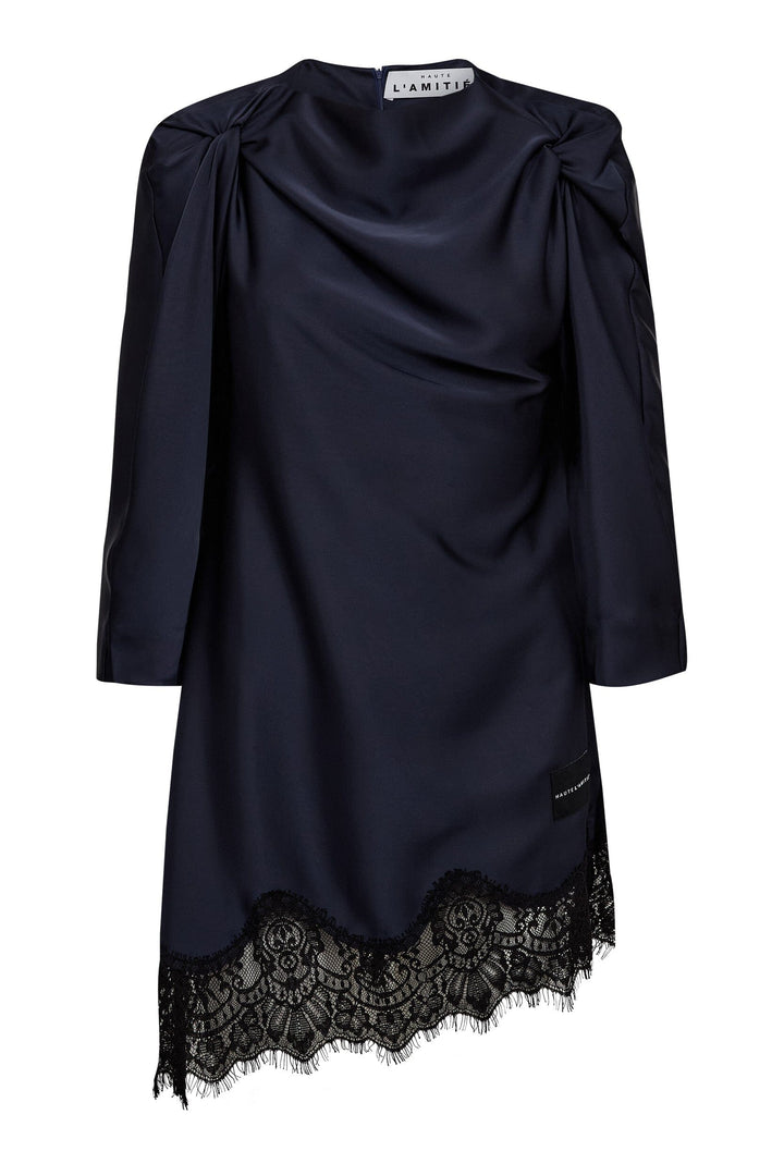 Haute L'Amitié - Naomi Twist Shoulder Dress HL10727 - Navy Kjoler 