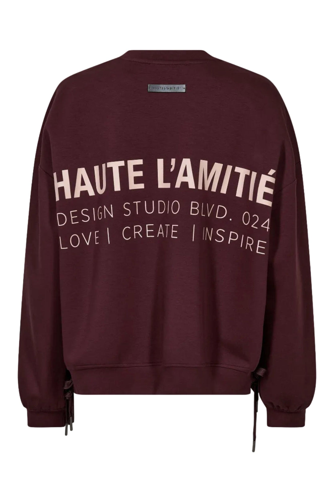 Haute L'Amitié - New Studio Tie Sweat Hl10714 - Wine Sweatshirts 