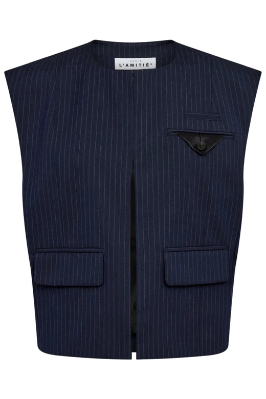 Haute L'Amitié - Pin Box Waistcoat HL10786 - Navy Frakker 