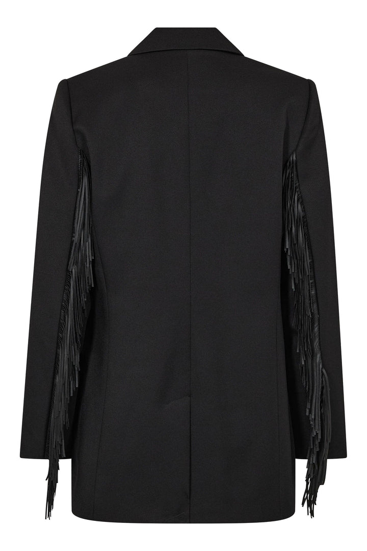 Haute L'Amitié - Premiere Fringe Blazer Hl10745 - Black Blazere 