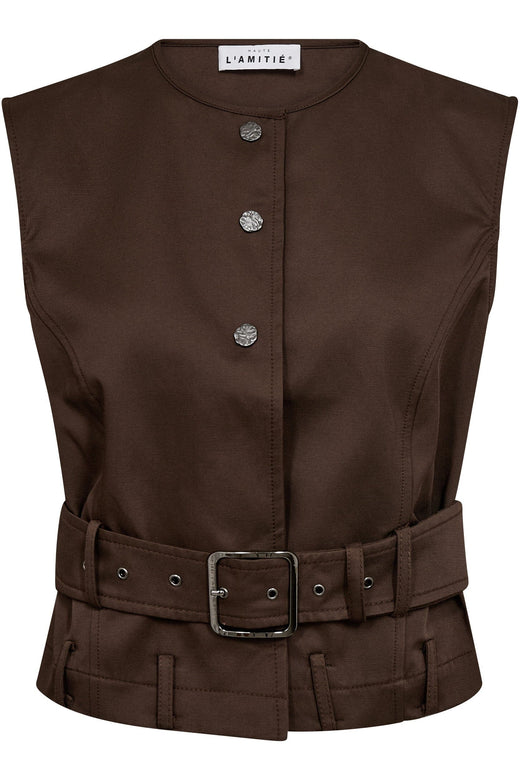 Haute L'Amitié - Rabi Belt Vest HL10835 - Mocca Frakker 