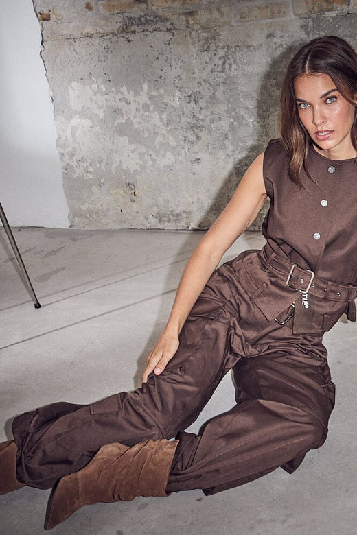 Haute L'Amitié - Rabi Cargo Pocket Pant HL10705 - Mocca Bukser 