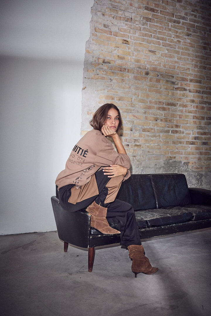 Haute L'Amitié - Rabi Mix Pocket Pant HL10836 - Dusty Mocca Bukser 