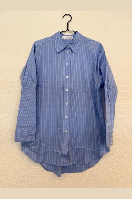 Haute L'Amitié - Sky Pin Stripe Shirt HL10886 - Pale Blue