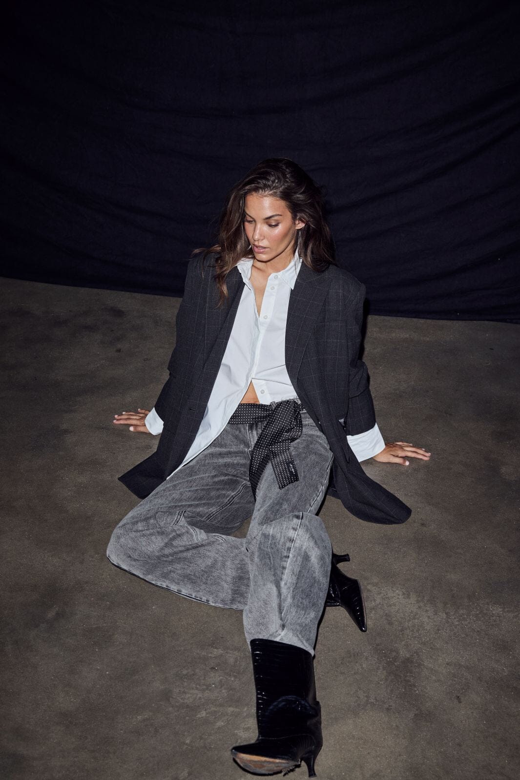 Haute L'Amitié - Smokey Check Single Blazer Hl10916 - Antracit Blazere 
