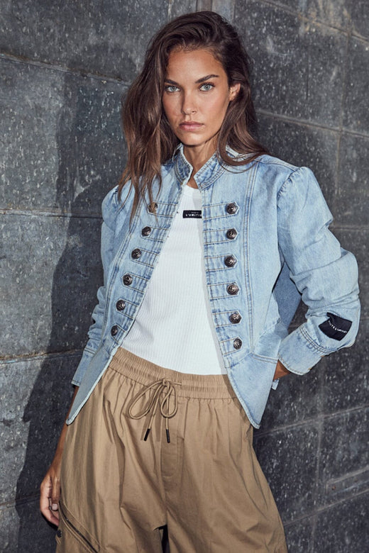 Haute L'Amitié - Uniform Jacket Hl11011 - Bleached Denim Jakker 