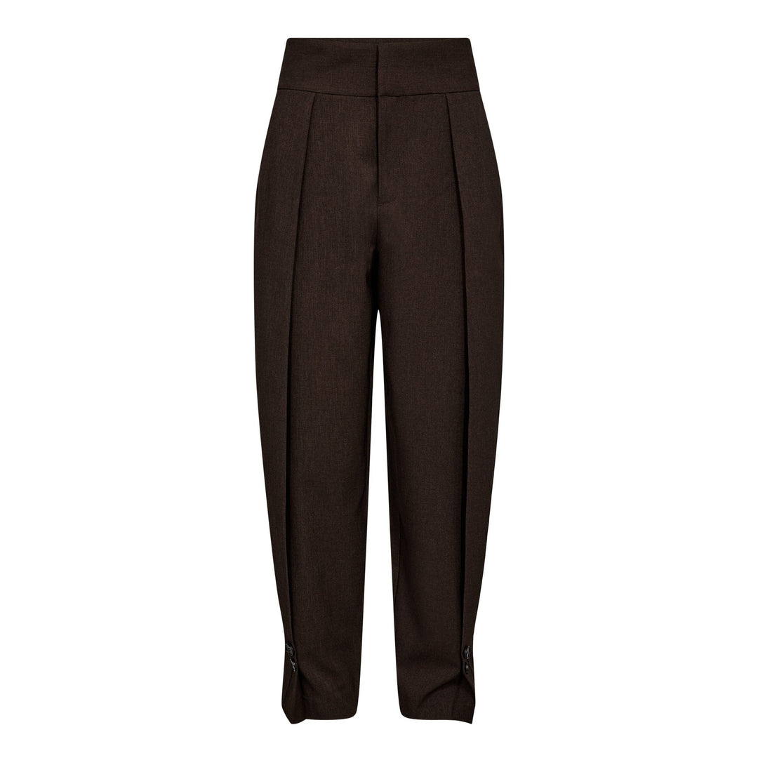 Haute L'Amitié - Zeppe Pleat Pant HL10789 - Mocca Melange Bukser 