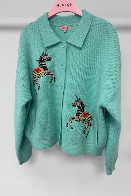 Hunkøn - Alfie Knit Cardigan 26622 - Mint Cardigans 