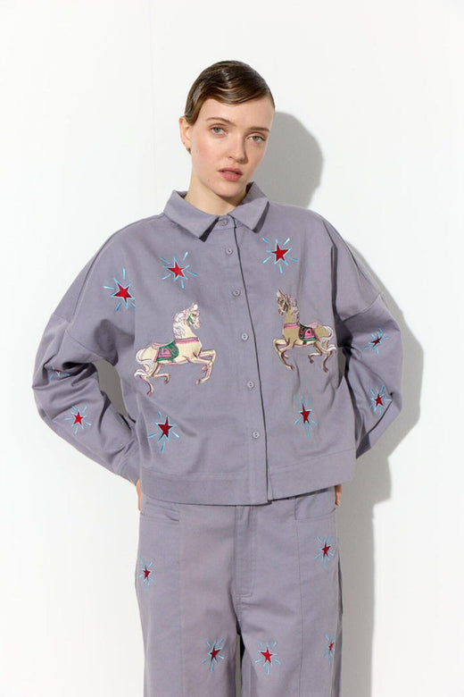 Hunkøn - Electra Shirt 26520 - Grey Skjorter 