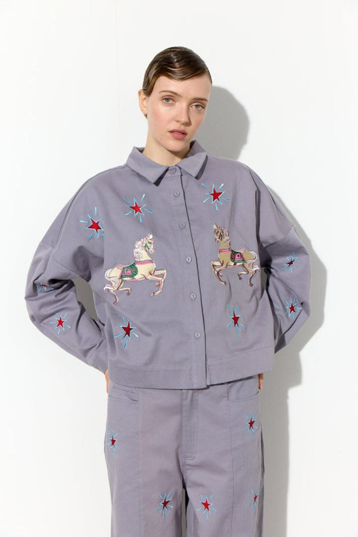 Hunkøn - Electra Shirt 26520 - Grey Skjorter 