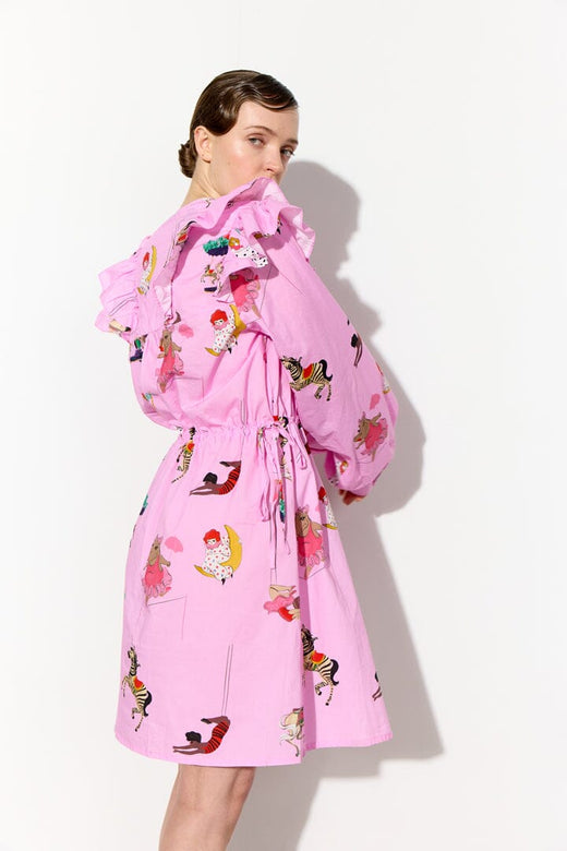 Hunkøn - Floss Dress 26537 - Pink Showstopper Art Print Kjoler 