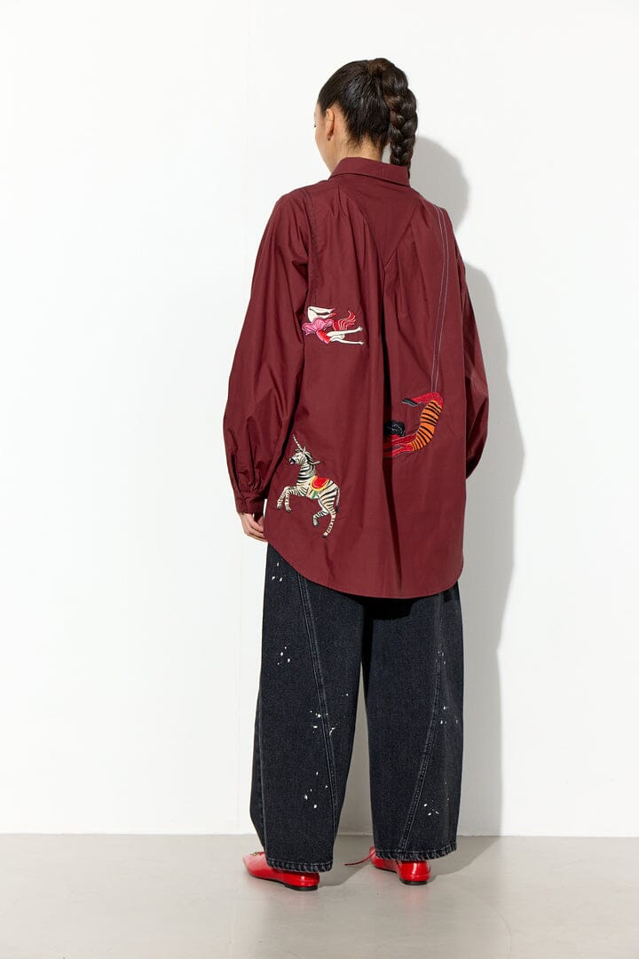 Hunkøn - Sasha Shirt 26515 - Oxblood Skjorter 