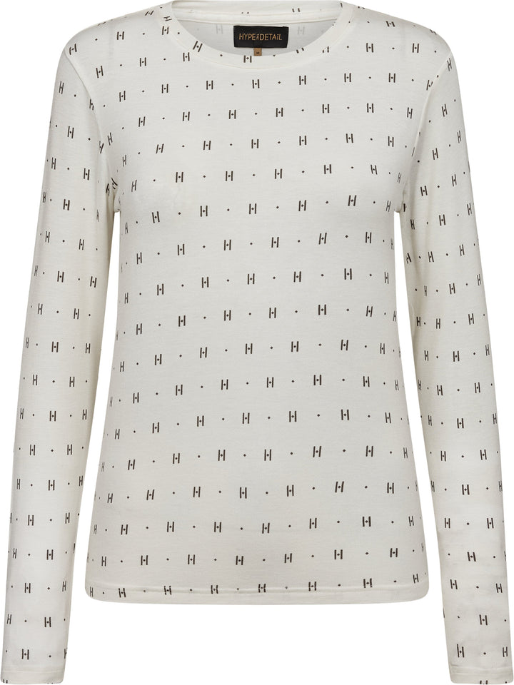 Hype The Detail - Htd Tee L/S Cashmere-Blend 650-14 - 1 - Hvid Bluser 