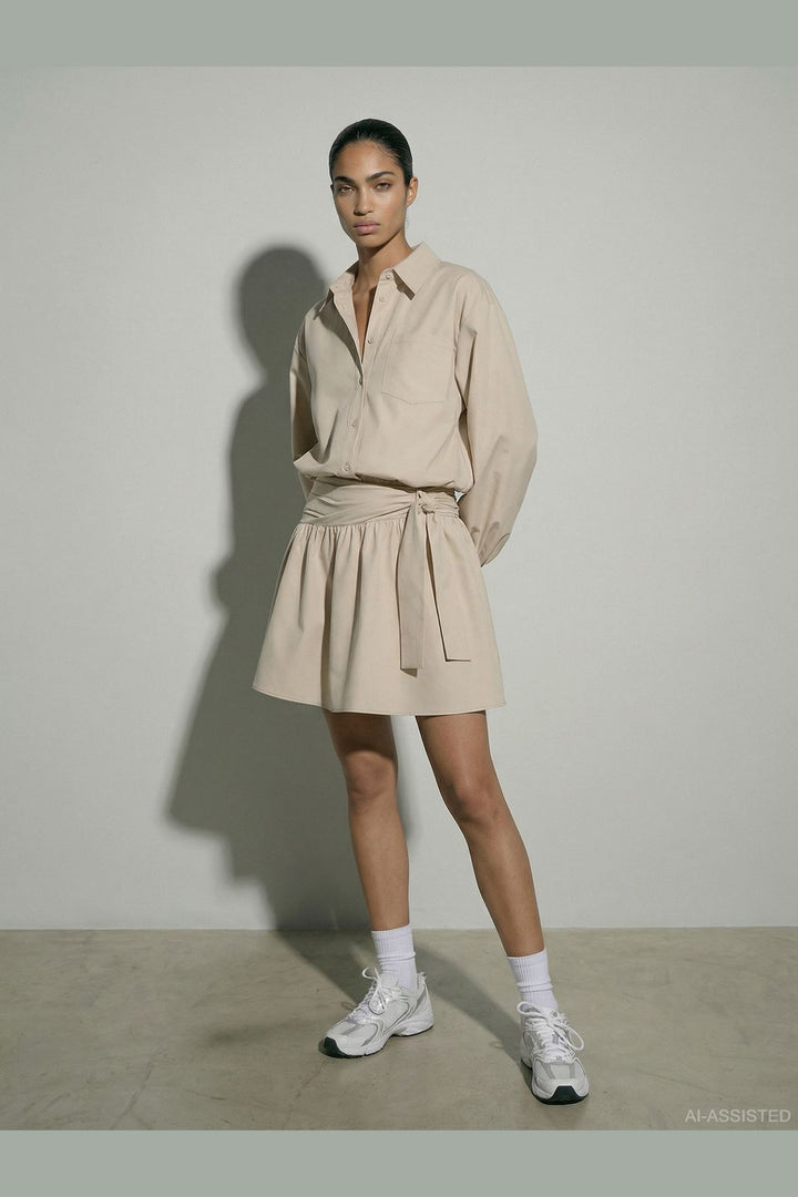 Hypedrop - Hdkaren Wrap Short Skirt 32000846 - 5189343 - White Swan