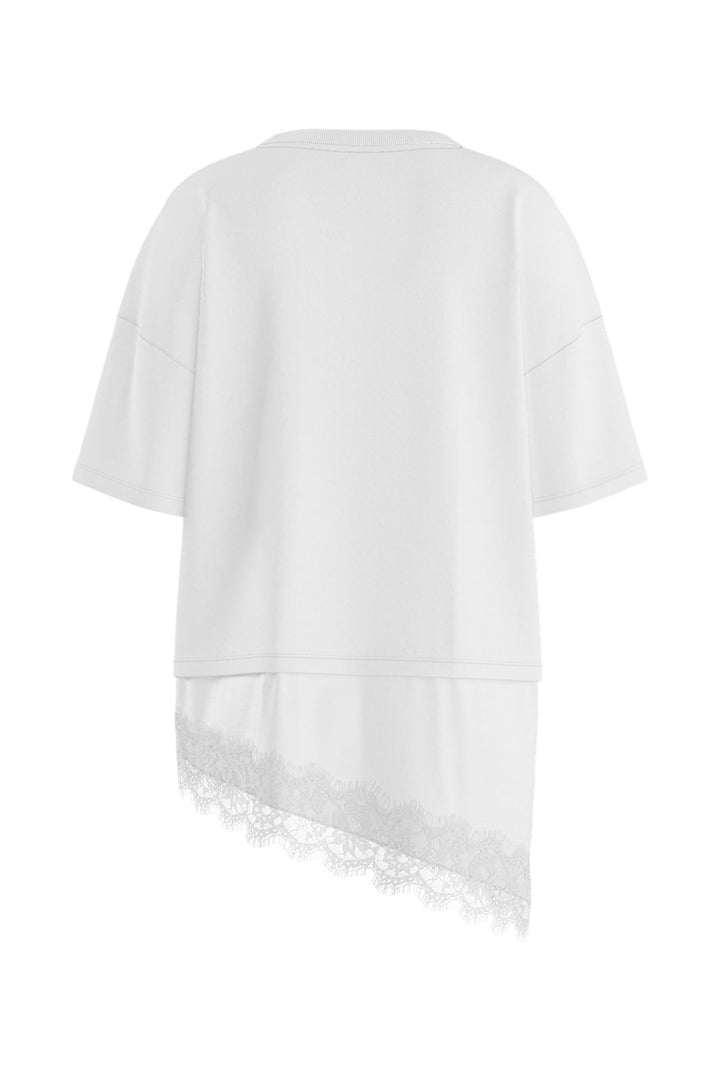 Hypedrop - Hdkora Ss Boxy Layered Lace T-Shirt 32000847 - 5191860 - White