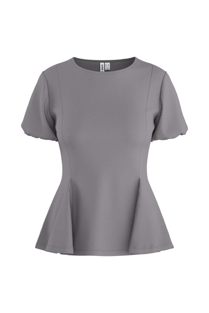 Hypedrop - Hdtamara Ss Peplum Top 32000271 - 5272517 - Steel Gray