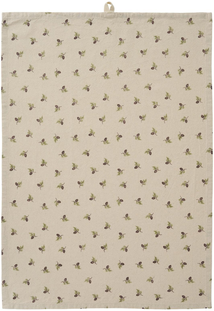 Ib Laursen - Viskestykke Ester Natur M/kogler På Grene - 66266-30