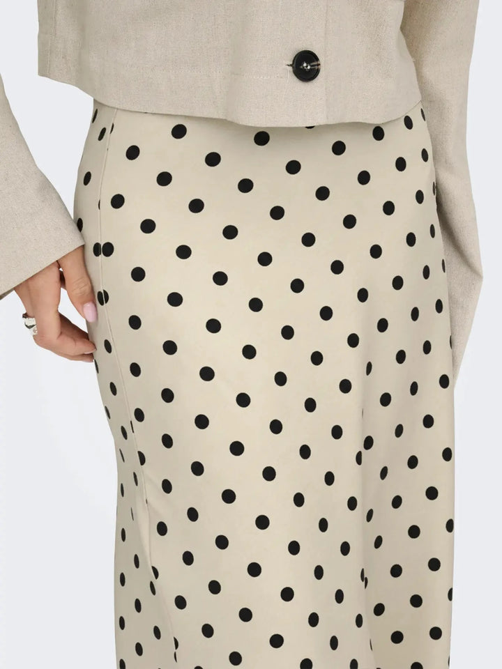 JDY - Jdyaya Maxi Skirt Dia - 5056549 Whitecap Gray Chocolate Torte Dot Nederdele 