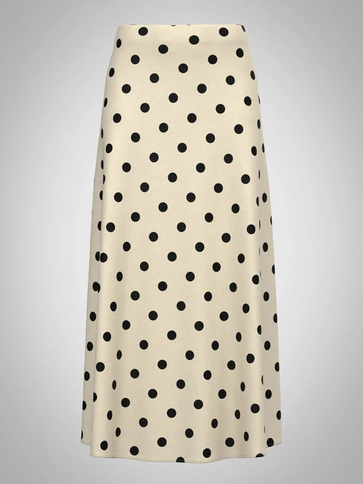JDY - Jdyaya Maxi Skirt Dia - 5056549 Whitecap Gray Chocolate Torte Dot Nederdele 