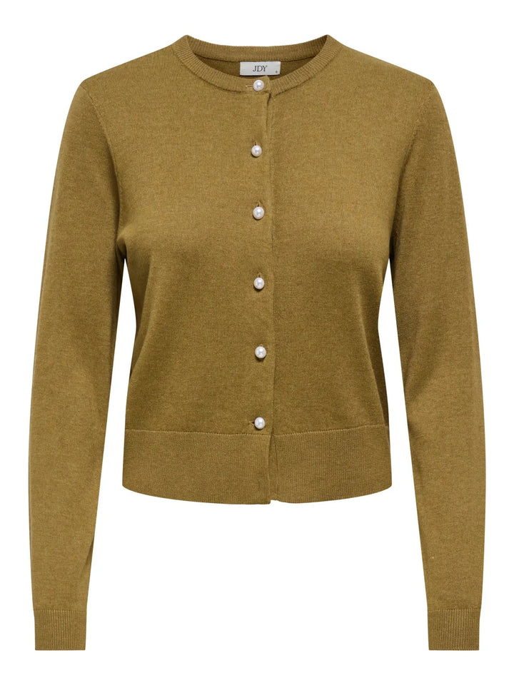 JDY - Jdybodil L/S Pearl Button Cardigan Knt - 5043411 Butternut Melange Cardigans 
