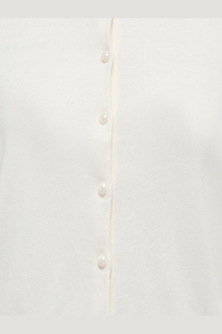 JDY - Jdybodil L/S Pearl Button Cardigan Knt - 5104876 Egret Melange