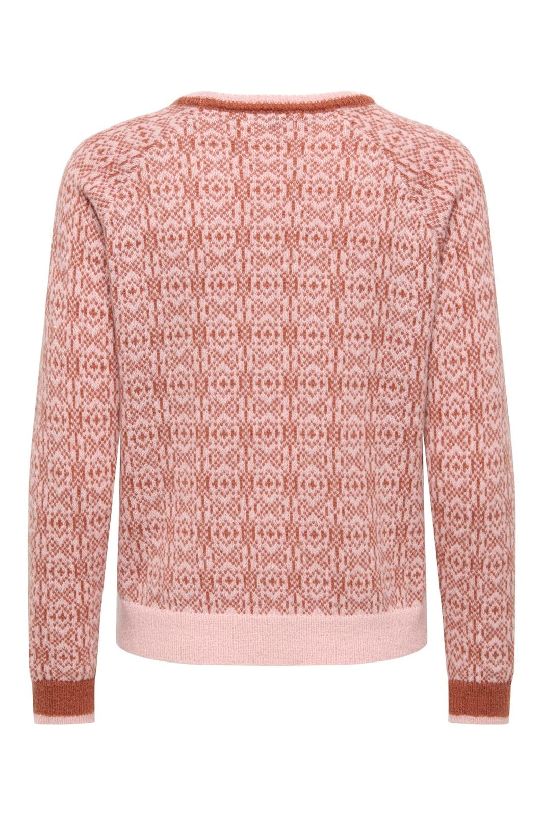 JDY - Jdybryn Life L/S Oneck Jacq Pullover Knt - 5049958 Peachskin W. Chutney Jacq.