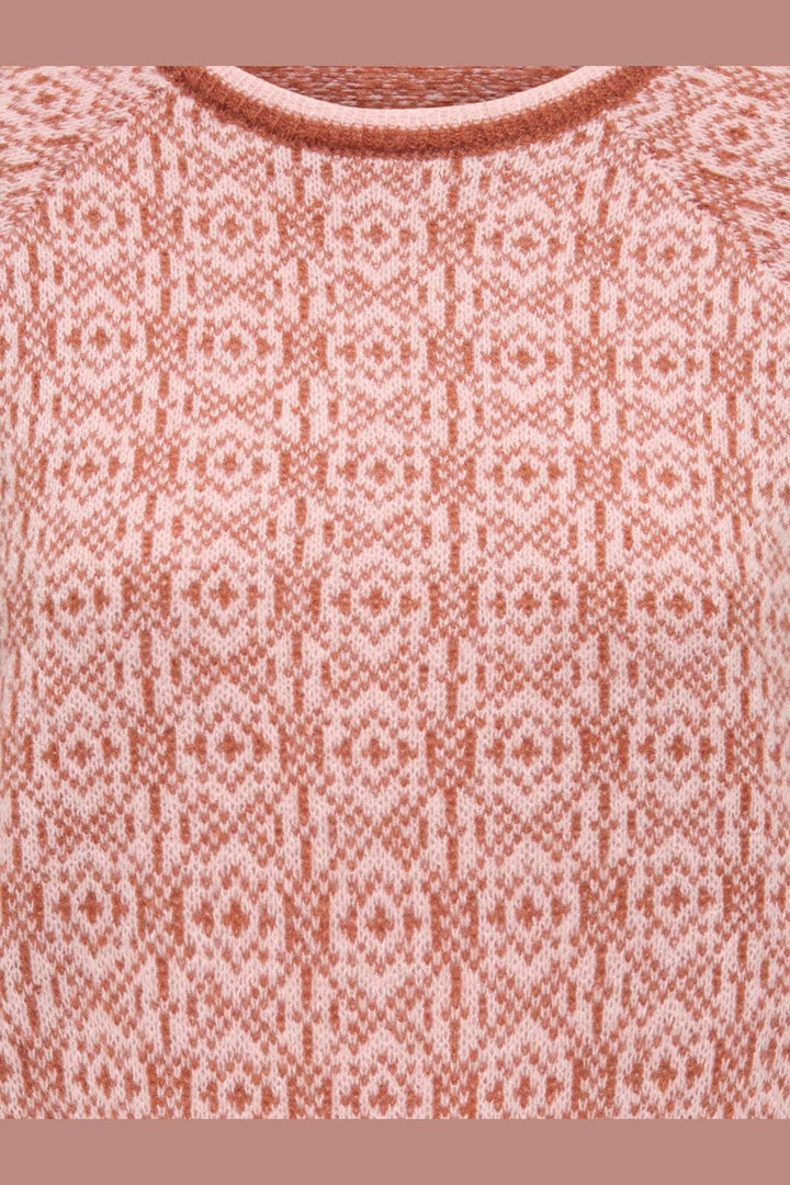 JDY - Jdybryn Life L/S Oneck Jacq Pullover Knt - 5049958 Peachskin W. Chutney Jacq.