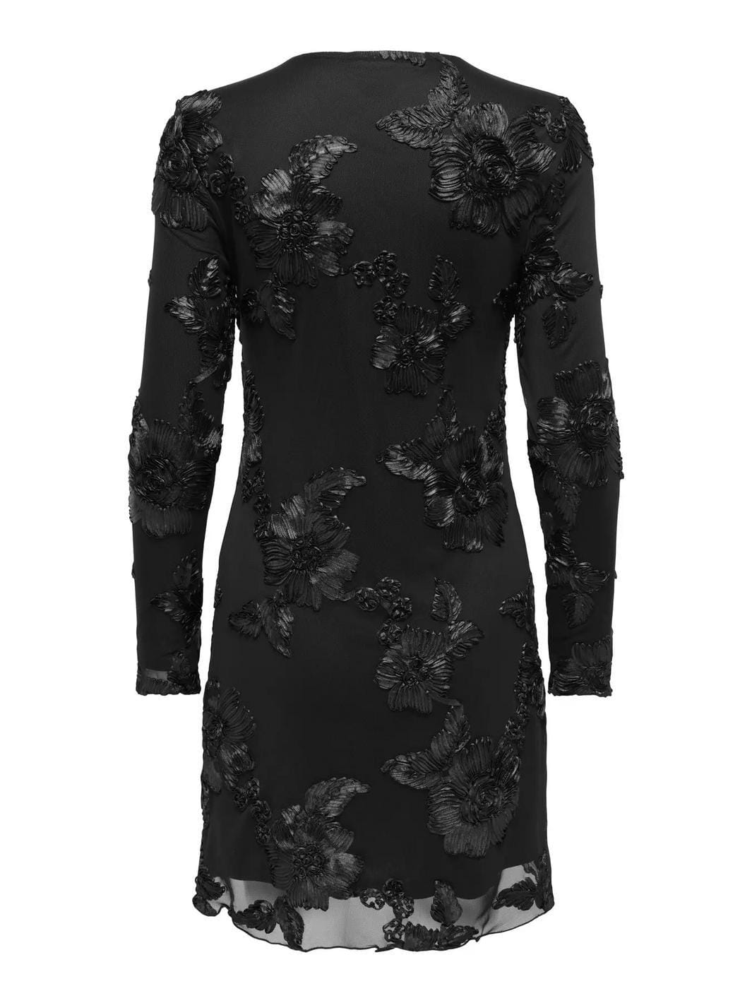 JDY - Jdycasablanca L/S Mesh Short Dress - 5069408 Black Kjoler 