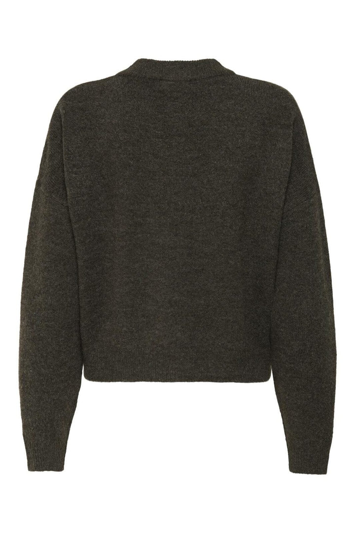 JDY - Jdydebbie L/S O-Neck Cardigan Knt - 4843113 Slate Black Melange