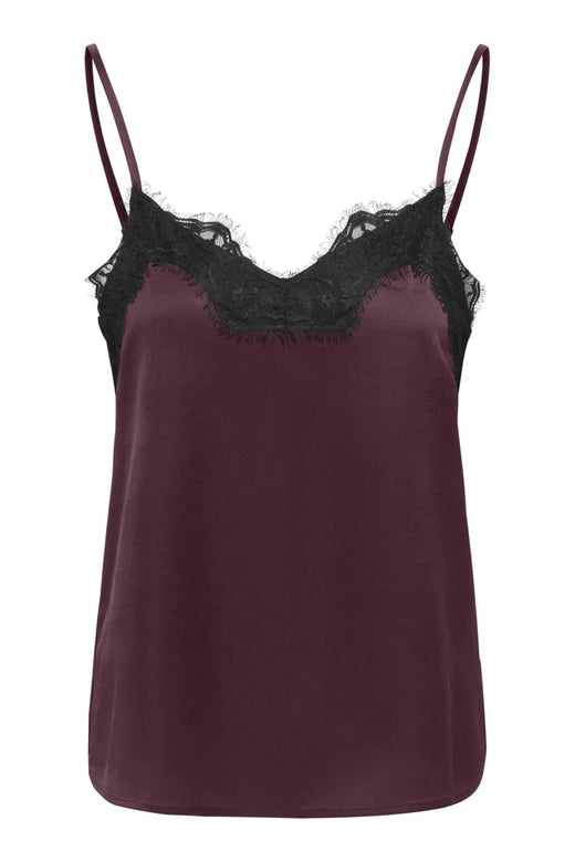 JDY - Jdyelly Lace Singlet - 5079427 Winetasting Toppe 