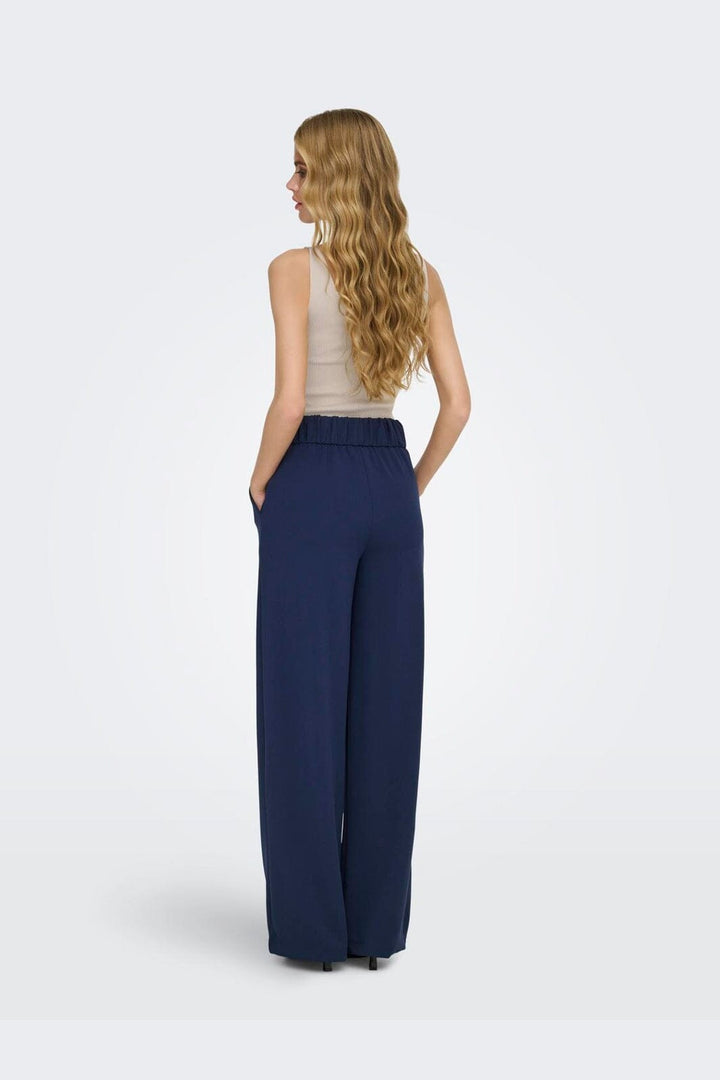 JDY - Jdygeggo Life New Long Pant - 3867052 Black Iris Black Buttons
