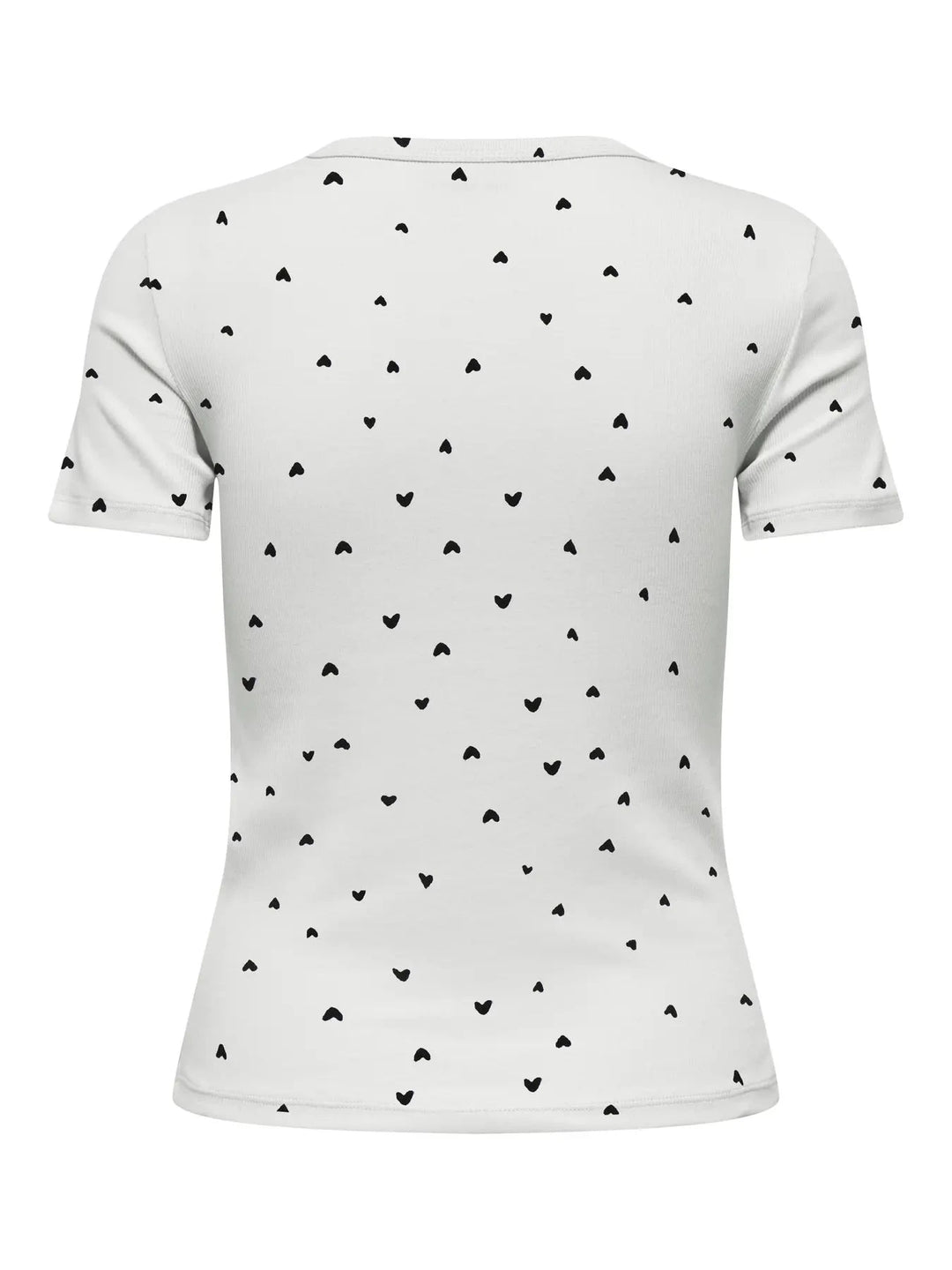JDY - Jdylucky S/S O Neck Top - 5048815 Cloud Dancer Black Hearts T-shirts 