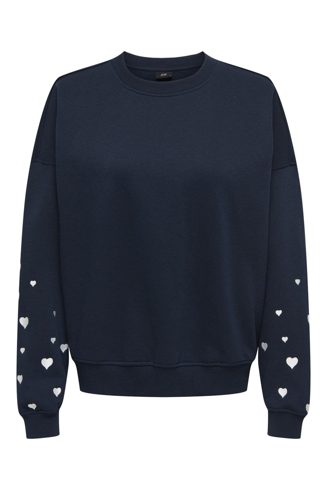 JDY - Jdymesa L/S O-Neck Emb Sweat - 4974274 Sky Captain Sleeve Heart Cd Emb