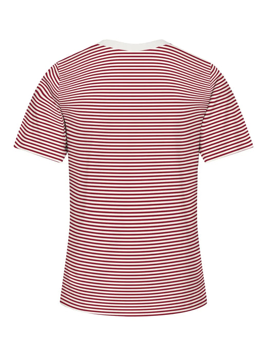 JDY - Jdypisa S/S Print Top - 4984885 Cloud Dancer Rhubarb Stripes And Bs Heart T-shirts 