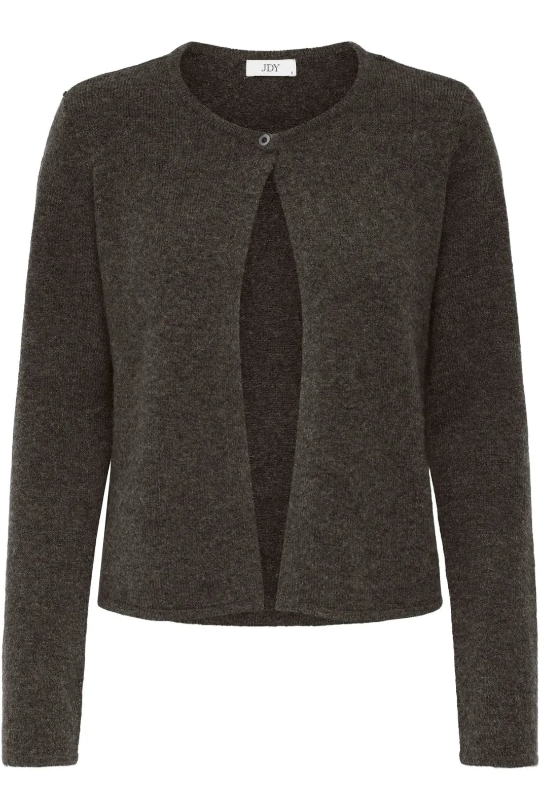 JDY - Jdyrue Life L/S One Button Cardigan Knt - 4907611 Bracken Melange Cardigans 