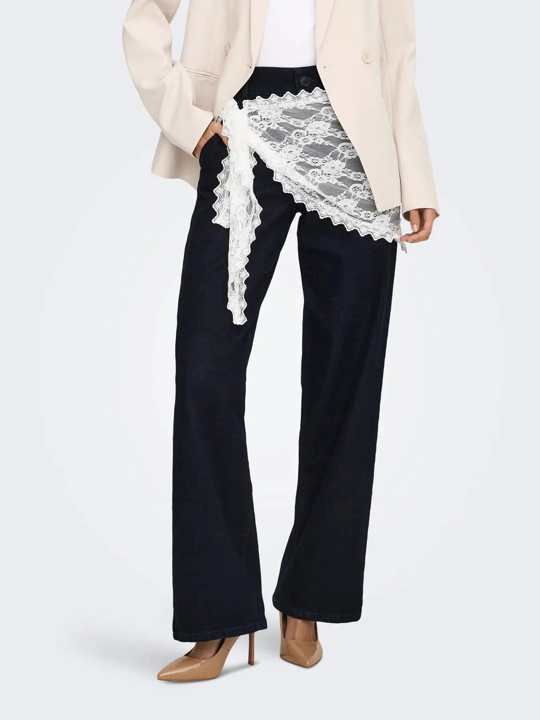 JDY - Jdysafira Lace Scarf - 5082525 Cloud Dancer Tørklæder 