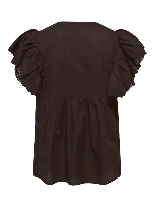 JDY - Jdysigga S/S Top - 5049072 Chocolate Torte Toppe 